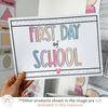 First Day of School Signs - Spotty Pastel Classroom Decor - Miss Jacobs Little Learners