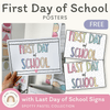 First Day of School Signs - Spotty Pastel Classroom Decor - Miss Jacobs Little Learners