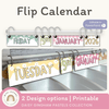 Flip Calendar - Daisy Gingham Pastels Decor - Miss Jacobs Little Learners