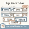 Flip Calendar - Modern Ocean Classroom Decor - Miss Jacobs Little Learners