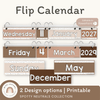 Flip Calendar | Spotty Neutral Classroom Decor | Ombre Neutral Themed | Editable - Miss Jacobs Little Learners
