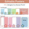 Flower Theme Classroom Essentials Decor Pack - Miss Jacobs Little Learners