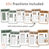 Fraction Anchor Charts - Modern Jungle Earthy Decor - Miss Jacobs Little Learners