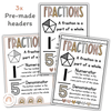 Fraction Posters & Anchor Charts | Boho Rainbow Neutrals Classroom Decor - Miss Jacobs Little Learners