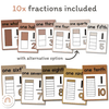 Fraction Posters & Anchor Charts | Boho Vibes Math Class Decor | Desert Neutral - Miss Jacobs Little Learners