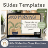 Google Morning Slides & PowerPoint Templates - Boho Plants Theme - Miss Jacobs Little Learners