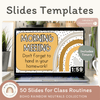 Google Morning Slides & PowerPoint Templates - Boho Rainbow Theme - Miss Jacobs Little Learners