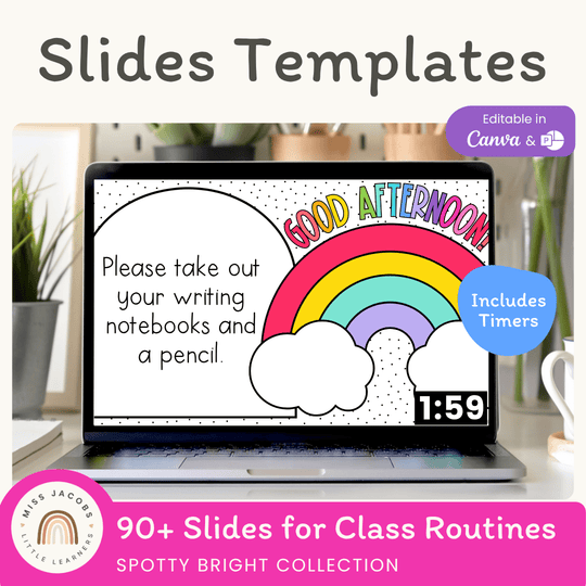 Google Morning Slides & PowerPoint Templates - Spotty Bright Theme