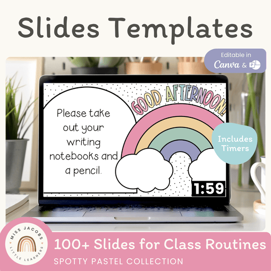 Google Morning Slides & PowerPoint Templates - Spotty Pastel Theme