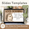 Google Morning Slides & PowerPoint Templates - Woodland Theme - Miss Jacobs Little Learners