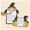 Halloween Witch and Black Cat Fold-Out Writing Crafts & Activities - Miss Jacobs Little Learners