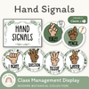Hand Signals Posters - Modern Botanical Classroom Decor - Miss Jacobs Little Learners