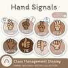 Hand Signals Posters | OMBRE NEUTRALS Classroom Decor | EDITABLE - Miss Jacobs Little Learners