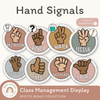 Hand Signals Posters - Spotty Boho Classroom Decor - Miss Jacobs Little Learners