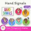 Hand Signals Posters - Spotty Bright Decor - Miss Jacobs Little Learners