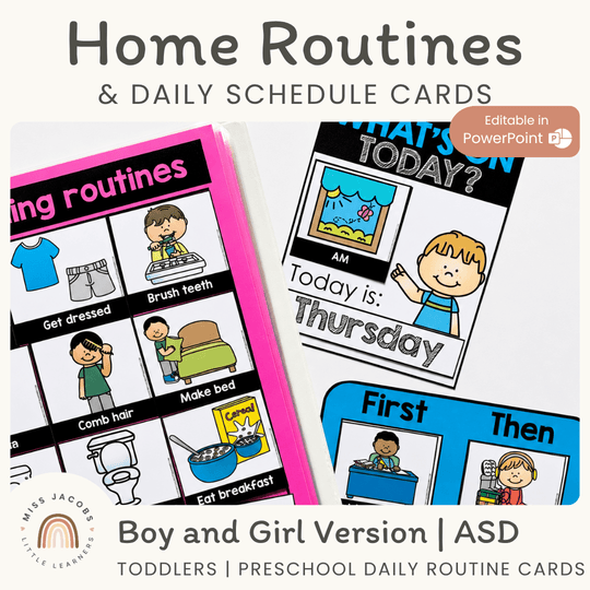 Home Routines and Daily Schedule Cards