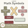 Large Math Symbols - Australiana Classroom Decor - Miss Jacobs Little Learners