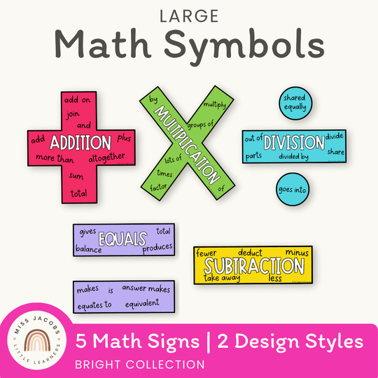 Large Math Symbols - Bright Theme