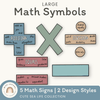 Large Math Symbols - Cute Sea Life Classroom Decor - Miss Jacobs Little Learners