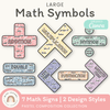 Large Math Symbols - Pastel Composition Notebook Math Decor - Miss Jacobs Little Learners