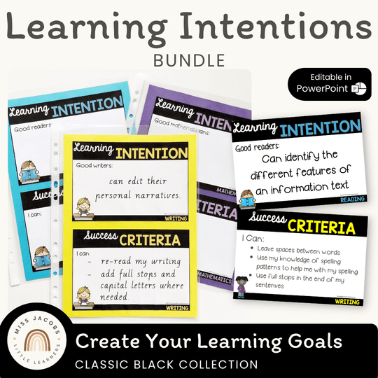Learning Intentions & Success Criteria Display {Bundle}