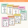 Math Operation Posters - Cutesy Composition Notebook Math Decor - Miss Jacobs Little Learners