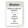 Math Operation Posters - Daisy Gingham Neutrals Decor - Miss Jacobs Little Learners