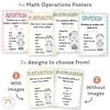 Math Operation Posters - Daisy Gingham Pastels Theme - Miss Jacobs Little Learners