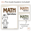 Math Operations Posters - Woodland Theme Classroom Decor - Miss Jacobs Little Learners