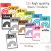 Modern Rainbow Color Posters | Boho Classroom Decor | Editable - Miss Jacobs Little Learners