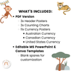 Money Posters - Cute Jungle Animals Classroom Decor - Miss Jacobs Little Learners
