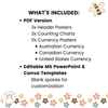 Money Posters - Daisy Gingham Neutrals Classroom Decor - Miss Jacobs Little Learners