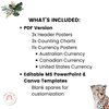 Money Posters - Modern Jungle Theme Classroom Decor - Miss Jacobs Little Learners