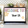 Morning Meeting Slides | Google Slides with Timers | Daisy Gingham Pastels Classroom Decor | Editable - Miss Jacobs Little Learners
