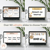 Morning Slides with Timers | Daisy Gingham Neutral Classroom Decor | Editable - Miss Jacobs Little Learners