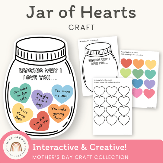 Mother’s Day Jar of Hearts Craft