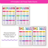 Multiplication Charts and Times Table - Bright Theme - Miss Jacobs Little Learners