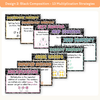 Multiplication Strategies Posters - Cutesy Composition Notebook Math Decor - Miss Jacobs Little Learners