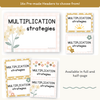 Multiplication Strategies Posters - Daisy Gingham Neutrals Classroom Decor - Miss Jacobs Little Learners