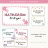 Multiplication Strategies Posters - Daisy Gingham Pastels Classroom Decor - Miss Jacobs Little Learners