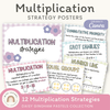 Multiplication Strategies Posters - Daisy Gingham Pastels Classroom Decor - Miss Jacobs Little Learners