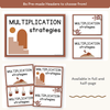 Multiplication Strategies Posters - Desert Neutrals Classroom Decor - Miss Jacobs Little Learners