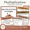 Multiplication Strategies Posters - Desert Neutrals Classroom Decor - Miss Jacobs Little Learners