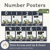 Number Posters with Ten Frames (Dark) - Boho Plants Decor - Miss Jacobs Little Learners