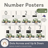 Number Posters with Ten Frames (Light) - Boho Plants Decor - Miss Jacobs Little Learners
