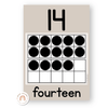 Number Posters with Ten Frames - Modern Jungle Earthy Decor - Miss Jacobs Little Learners