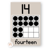 Number Posters with Ten Frames - Modern Jungle Earthy Decor - Miss Jacobs Little Learners