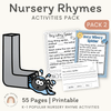 Nursery Rhymes: Printables and Activities - Great for Distance Learning - Pack 2 - Miss Jacobs Little Learners