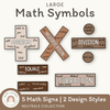 Ombre Neutrals Large Math Symbols - Miss Jacobs Little Learners