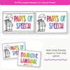 Parts of Speech Posters - Bright Theme - Miss Jacobs Little Learners